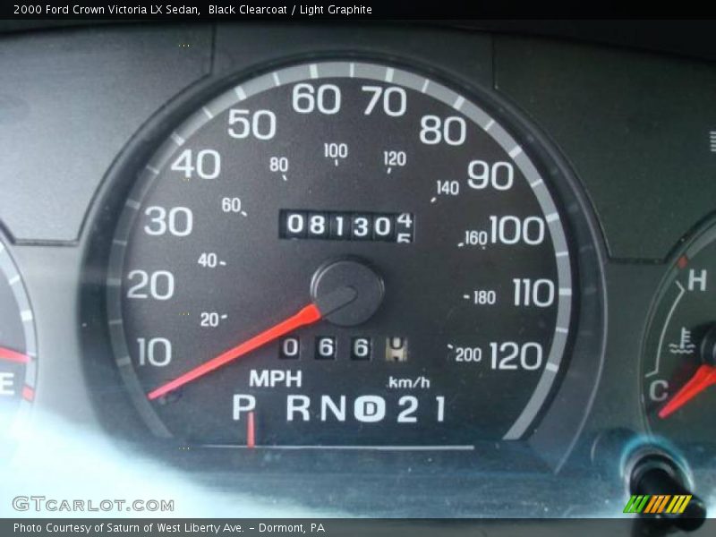 Black Clearcoat / Light Graphite 2000 Ford Crown Victoria LX Sedan