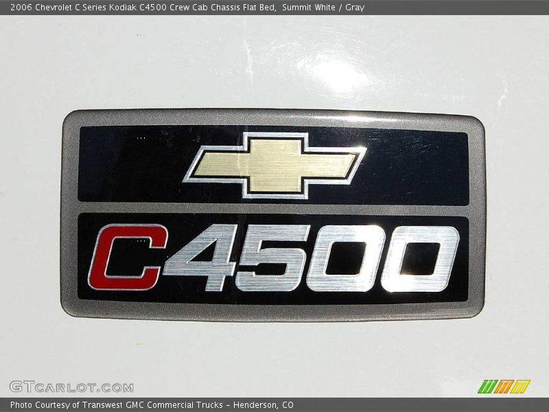 Summit White / Gray 2006 Chevrolet C Series Kodiak C4500 Crew Cab Chassis Flat Bed