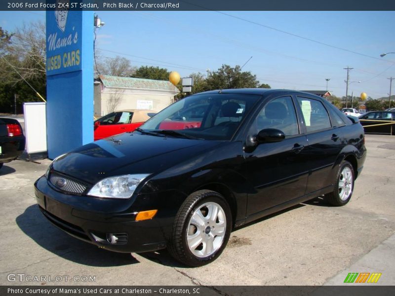 Pitch Black / Charcoal/Red 2006 Ford Focus ZX4 ST Sedan