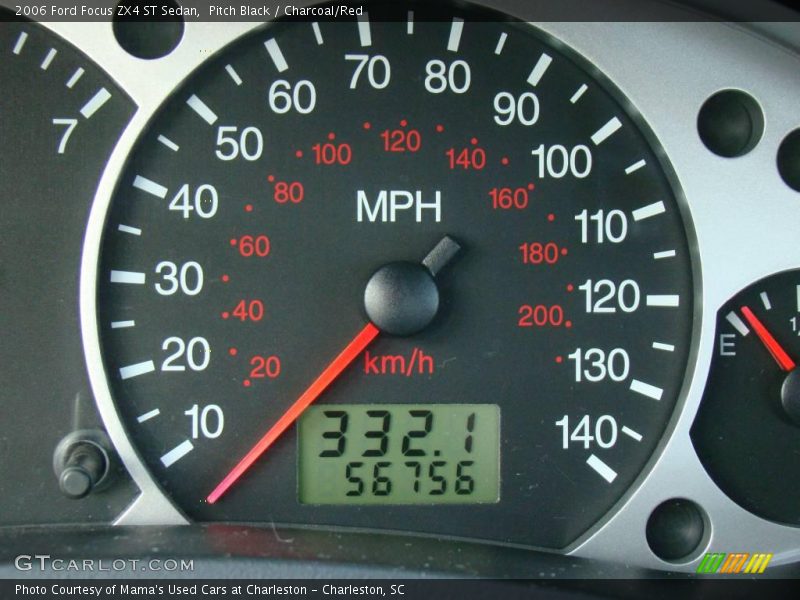 Pitch Black / Charcoal/Red 2006 Ford Focus ZX4 ST Sedan
