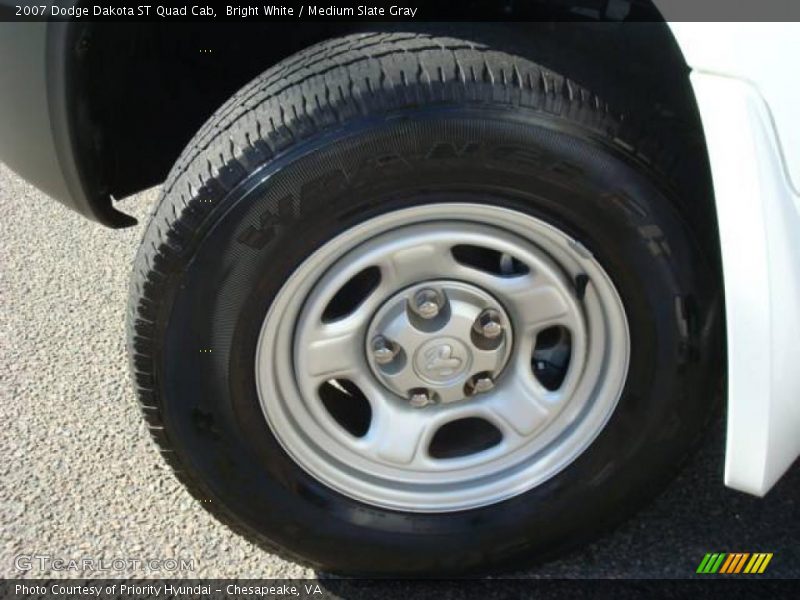 Bright White / Medium Slate Gray 2007 Dodge Dakota ST Quad Cab
