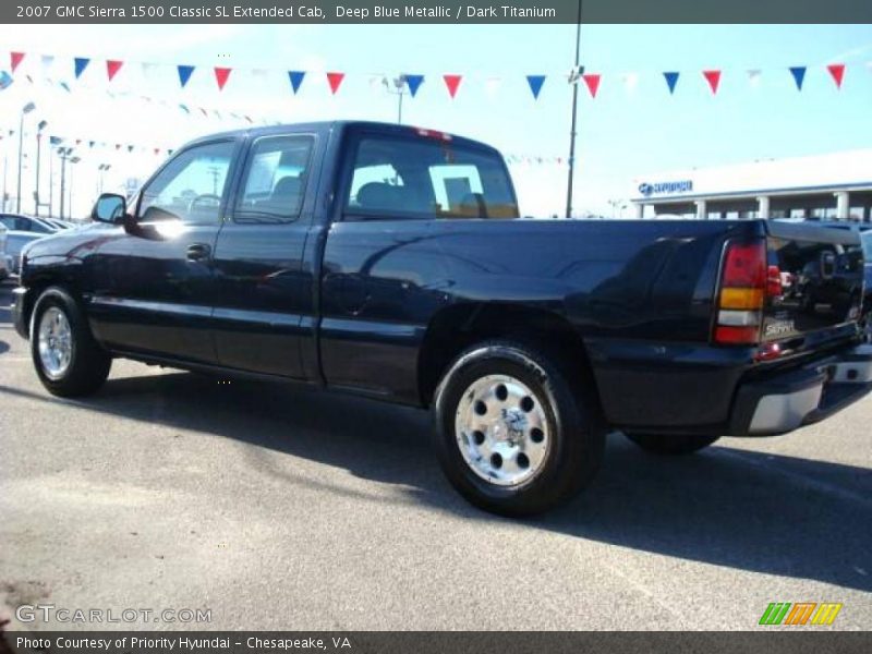 Deep Blue Metallic / Dark Titanium 2007 GMC Sierra 1500 Classic SL Extended Cab