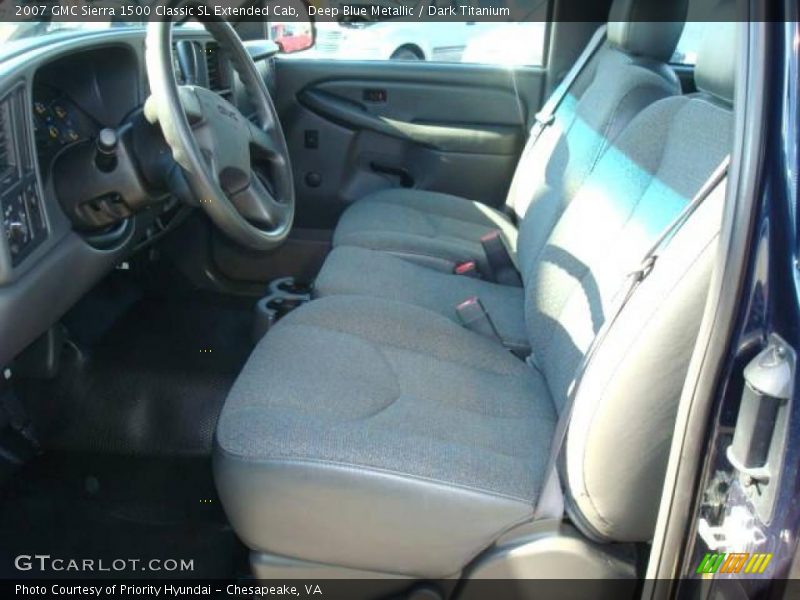 Deep Blue Metallic / Dark Titanium 2007 GMC Sierra 1500 Classic SL Extended Cab