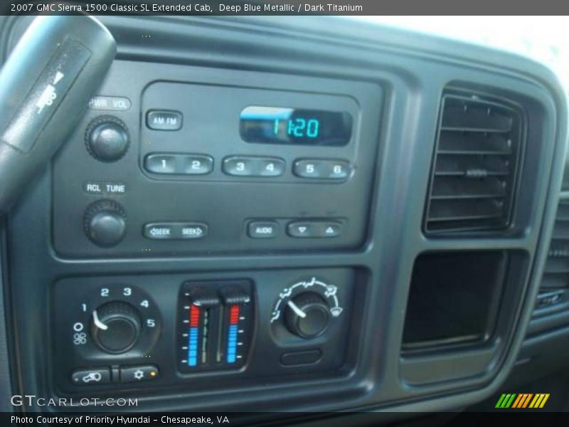 Deep Blue Metallic / Dark Titanium 2007 GMC Sierra 1500 Classic SL Extended Cab