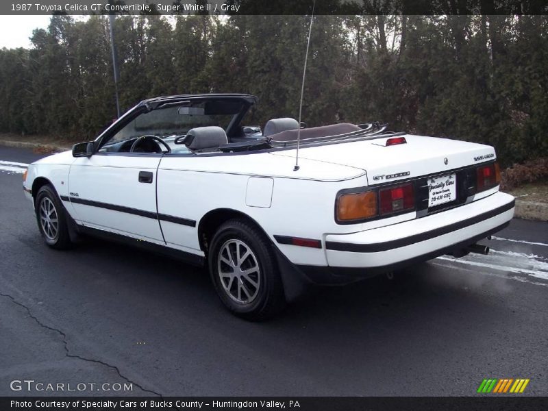 Super White II / Gray 1987 Toyota Celica GT Convertible