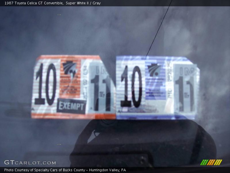 Super White II / Gray 1987 Toyota Celica GT Convertible