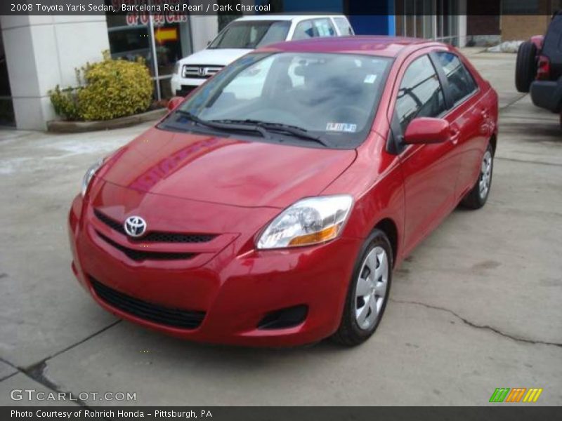 Barcelona Red Pearl / Dark Charcoal 2008 Toyota Yaris Sedan