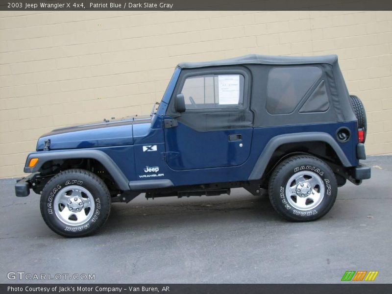 Patriot Blue / Dark Slate Gray 2003 Jeep Wrangler X 4x4