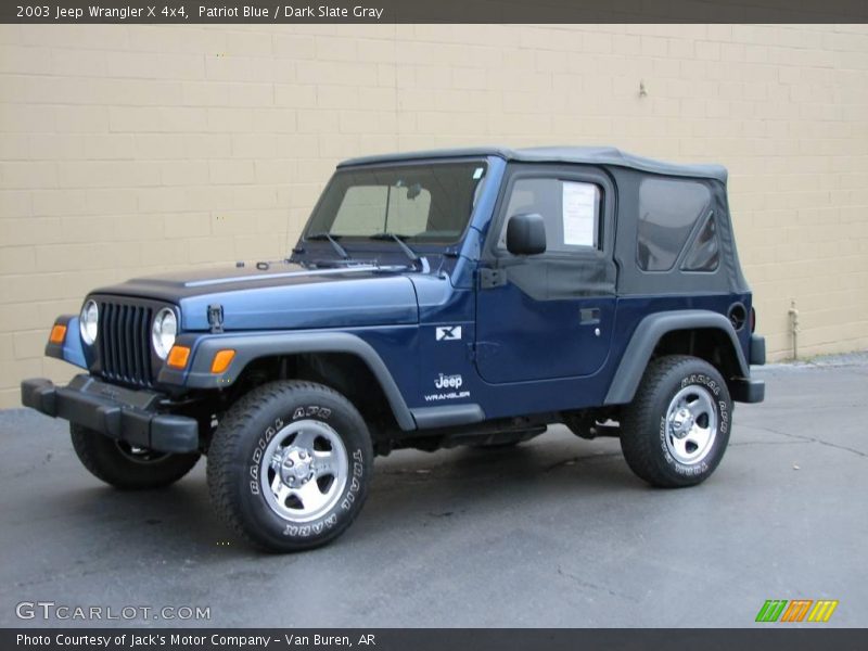 Patriot Blue / Dark Slate Gray 2003 Jeep Wrangler X 4x4