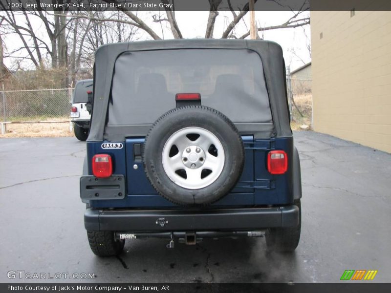 Patriot Blue / Dark Slate Gray 2003 Jeep Wrangler X 4x4