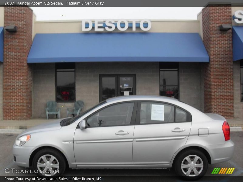 Platinum Silver / Gray 2007 Hyundai Accent GLS Sedan