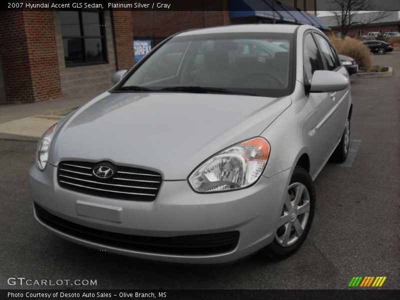 Platinum Silver / Gray 2007 Hyundai Accent GLS Sedan