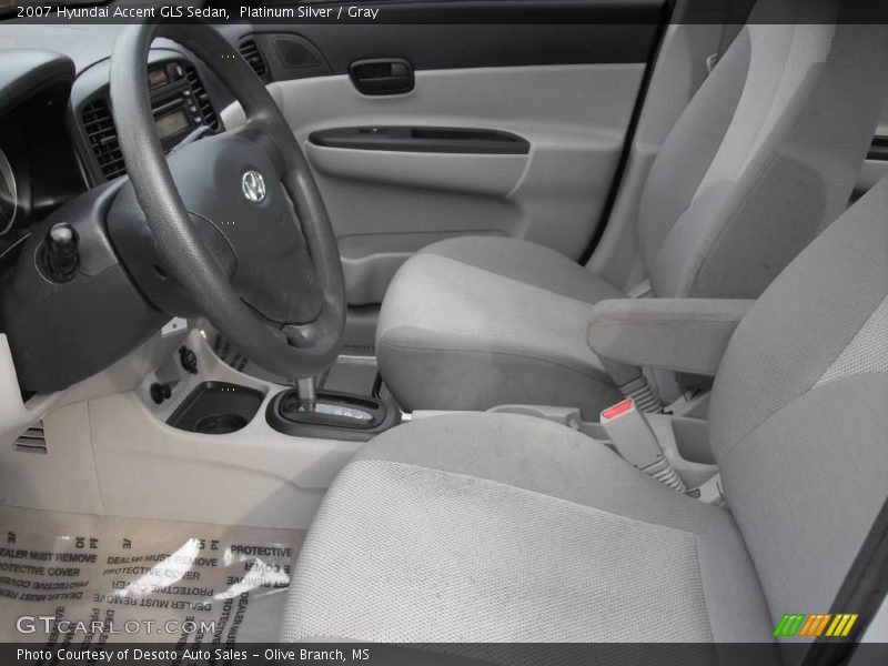 Platinum Silver / Gray 2007 Hyundai Accent GLS Sedan