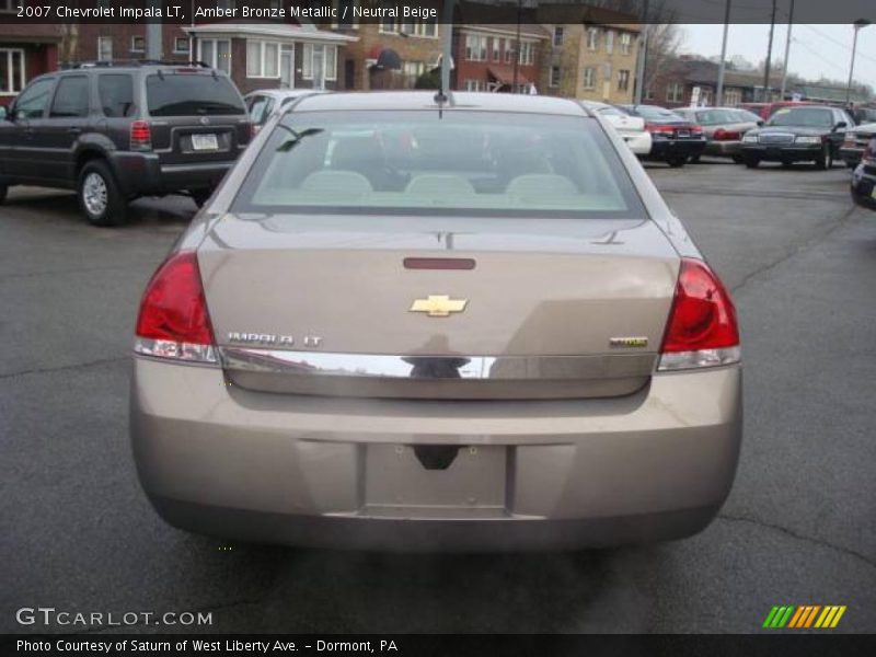 Amber Bronze Metallic / Neutral Beige 2007 Chevrolet Impala LT