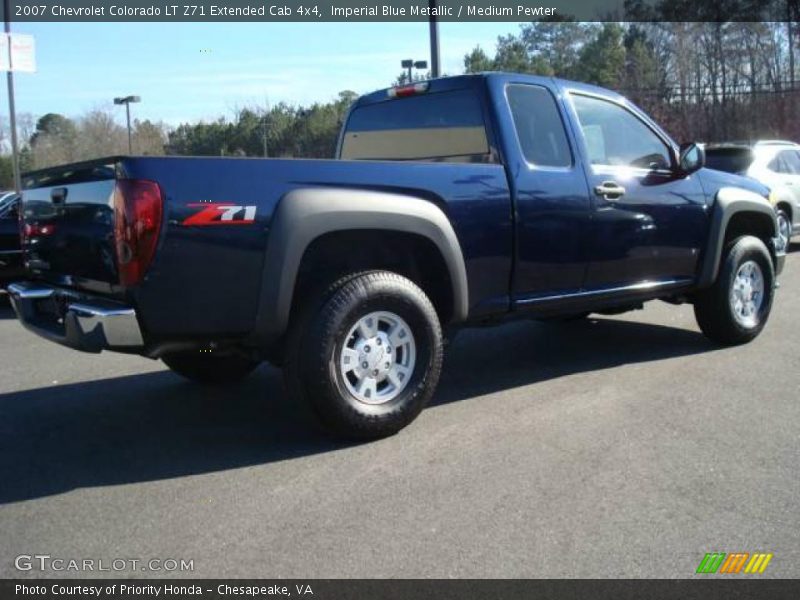 Imperial Blue Metallic / Medium Pewter 2007 Chevrolet Colorado LT Z71 Extended Cab 4x4