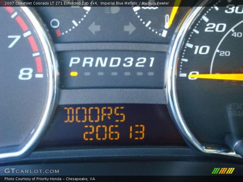 Imperial Blue Metallic / Medium Pewter 2007 Chevrolet Colorado LT Z71 Extended Cab 4x4