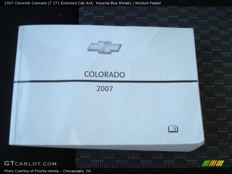 Imperial Blue Metallic / Medium Pewter 2007 Chevrolet Colorado LT Z71 Extended Cab 4x4