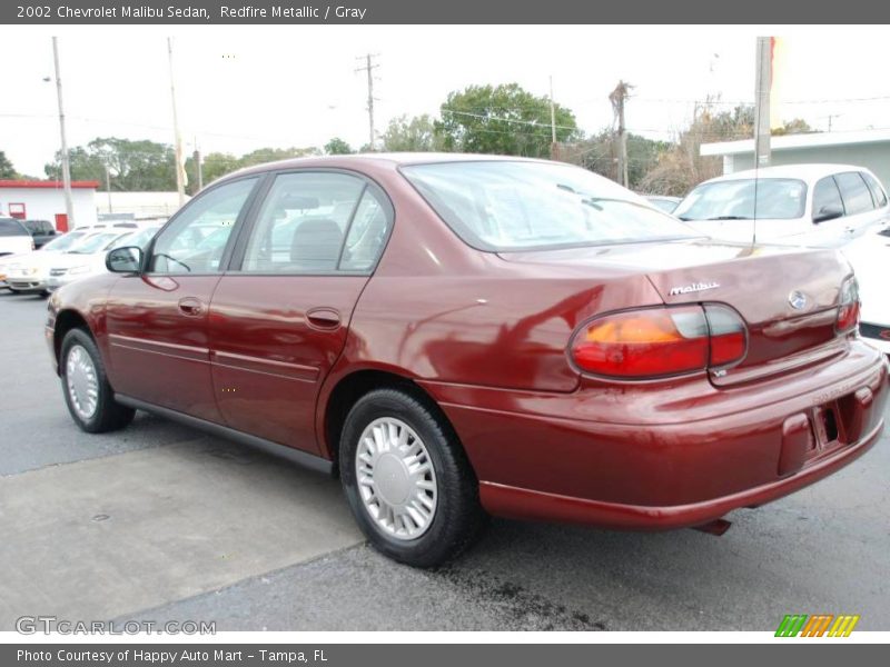 Redfire Metallic / Gray 2002 Chevrolet Malibu Sedan