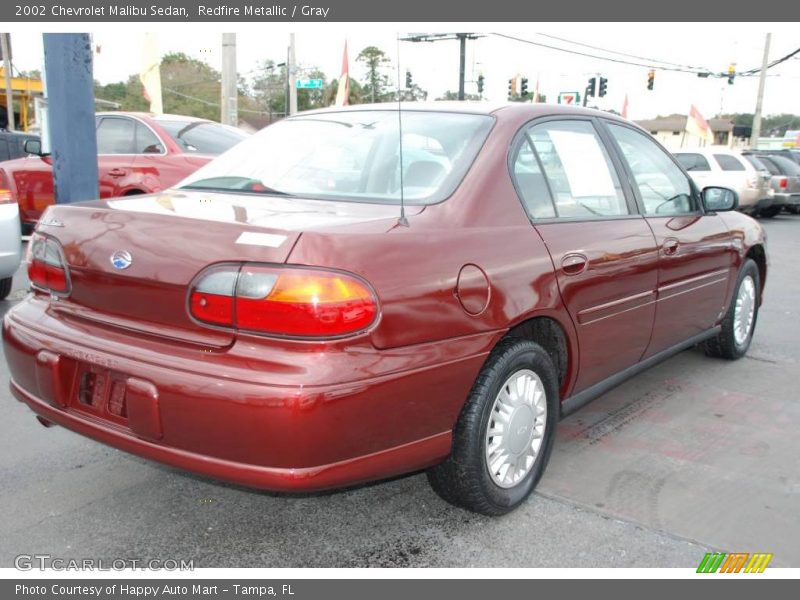 Redfire Metallic / Gray 2002 Chevrolet Malibu Sedan