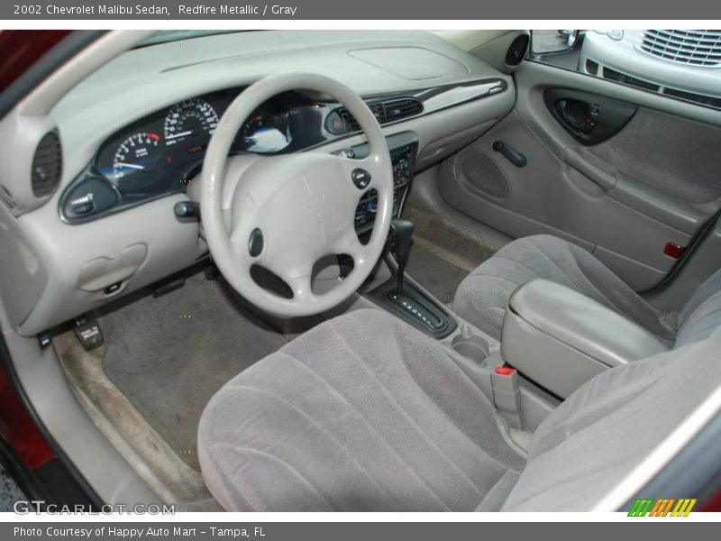 Redfire Metallic / Gray 2002 Chevrolet Malibu Sedan