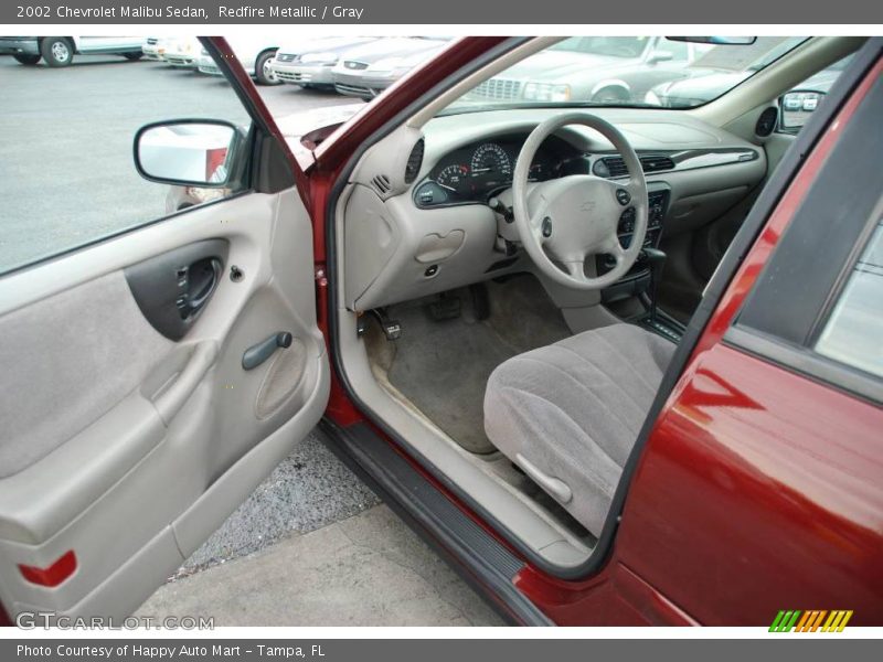 Redfire Metallic / Gray 2002 Chevrolet Malibu Sedan