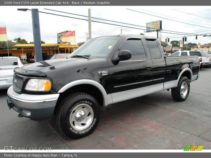 Black / Medium Graphite 2000 Ford F150 Lariat Extended Cab 4x4