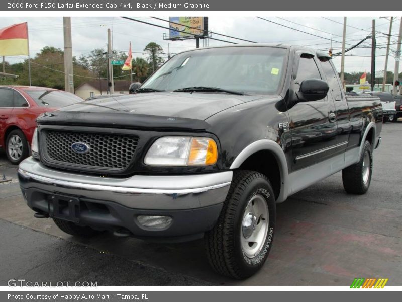 Black / Medium Graphite 2000 Ford F150 Lariat Extended Cab 4x4