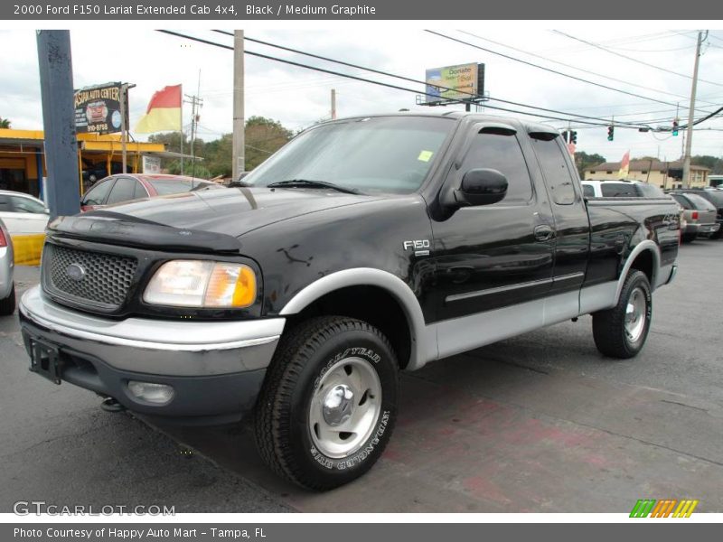 Black / Medium Graphite 2000 Ford F150 Lariat Extended Cab 4x4