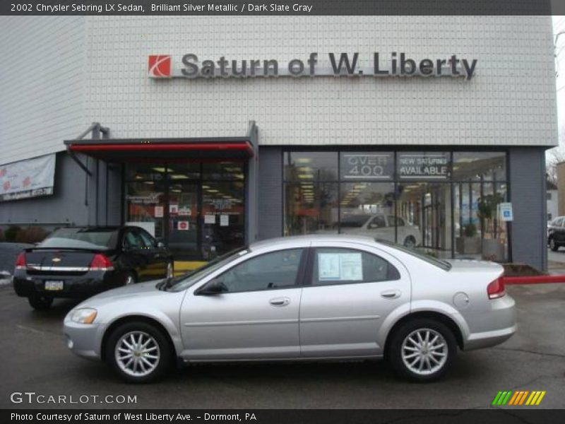 Brilliant Silver Metallic / Dark Slate Gray 2002 Chrysler Sebring LX Sedan