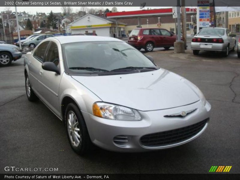 Brilliant Silver Metallic / Dark Slate Gray 2002 Chrysler Sebring LX Sedan