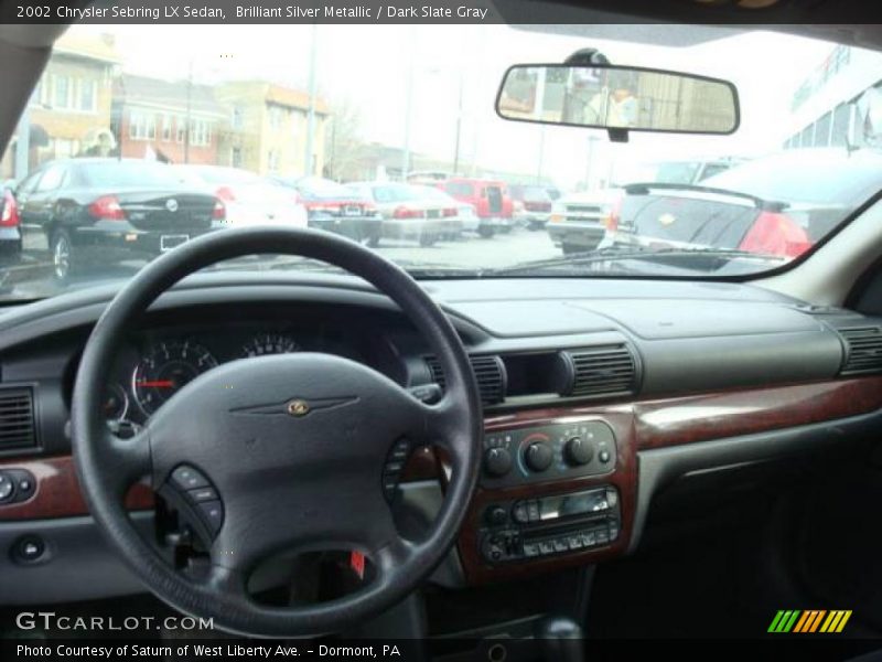 Brilliant Silver Metallic / Dark Slate Gray 2002 Chrysler Sebring LX Sedan