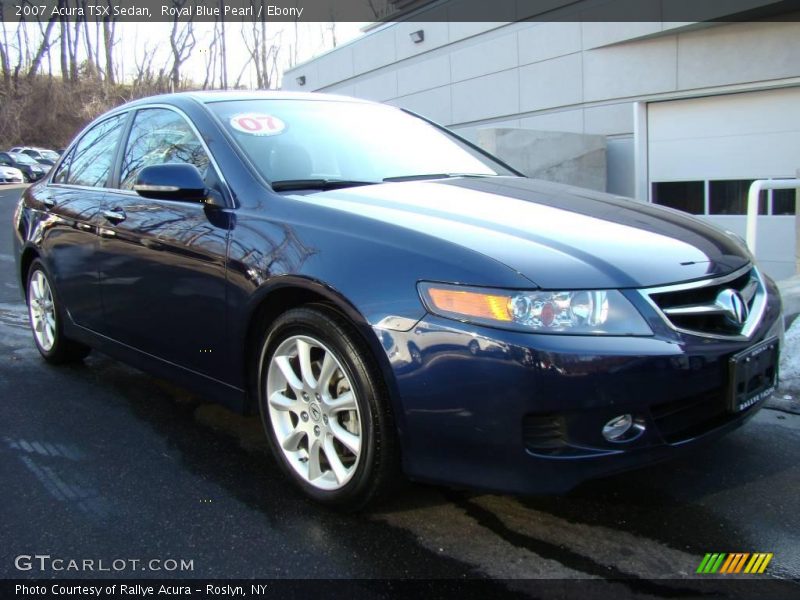 Royal Blue Pearl / Ebony 2007 Acura TSX Sedan