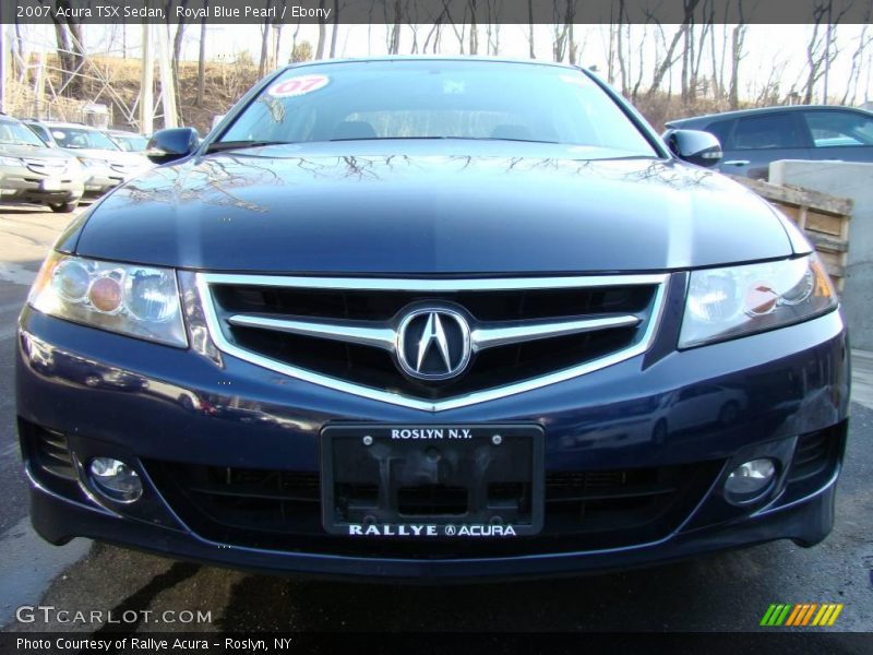 Royal Blue Pearl / Ebony 2007 Acura TSX Sedan