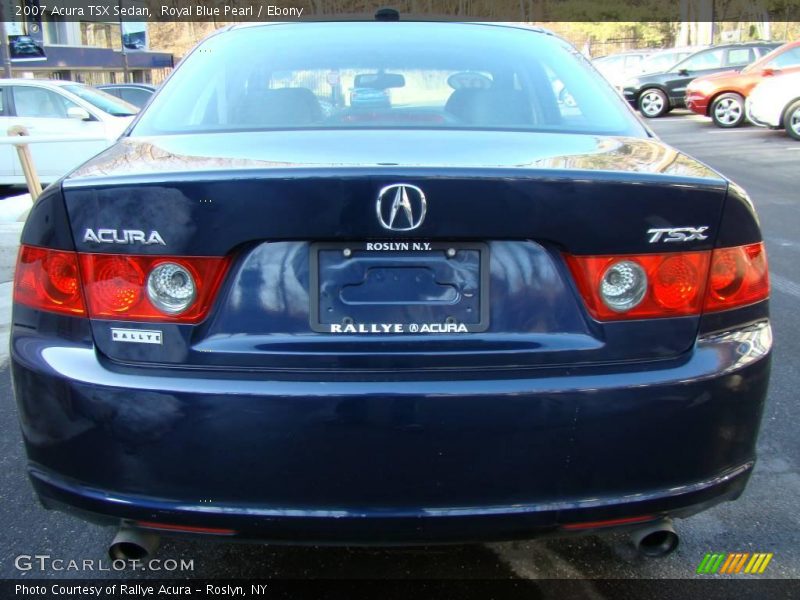 Royal Blue Pearl / Ebony 2007 Acura TSX Sedan
