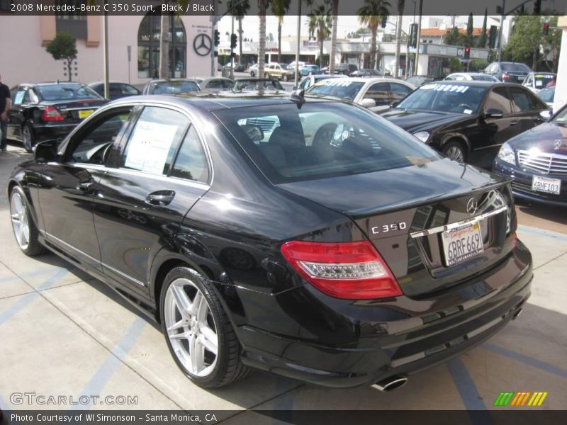 Black / Black 2008 Mercedes-Benz C 350 Sport