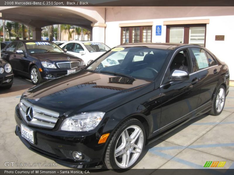 Black / Black 2008 Mercedes-Benz C 350 Sport