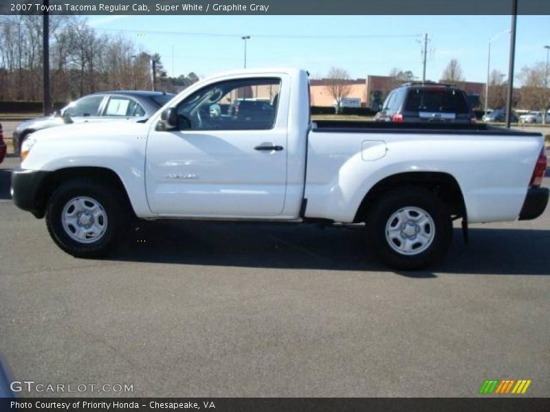 Super White / Graphite Gray 2007 Toyota Tacoma Regular Cab