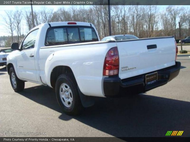 Super White / Graphite Gray 2007 Toyota Tacoma Regular Cab