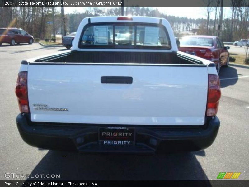 Super White / Graphite Gray 2007 Toyota Tacoma Regular Cab