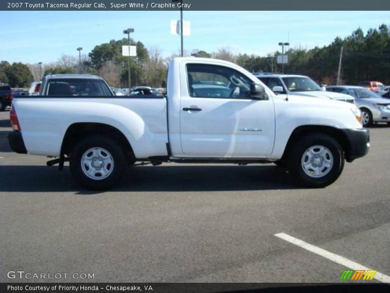 Super White / Graphite Gray 2007 Toyota Tacoma Regular Cab