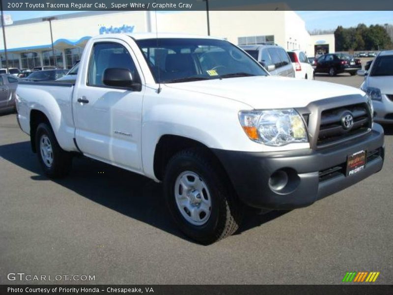 Super White / Graphite Gray 2007 Toyota Tacoma Regular Cab
