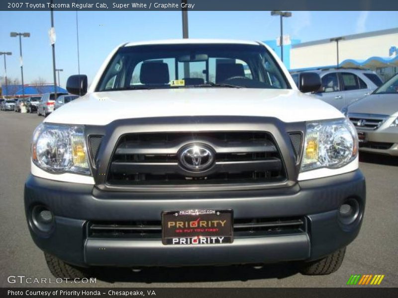 Super White / Graphite Gray 2007 Toyota Tacoma Regular Cab