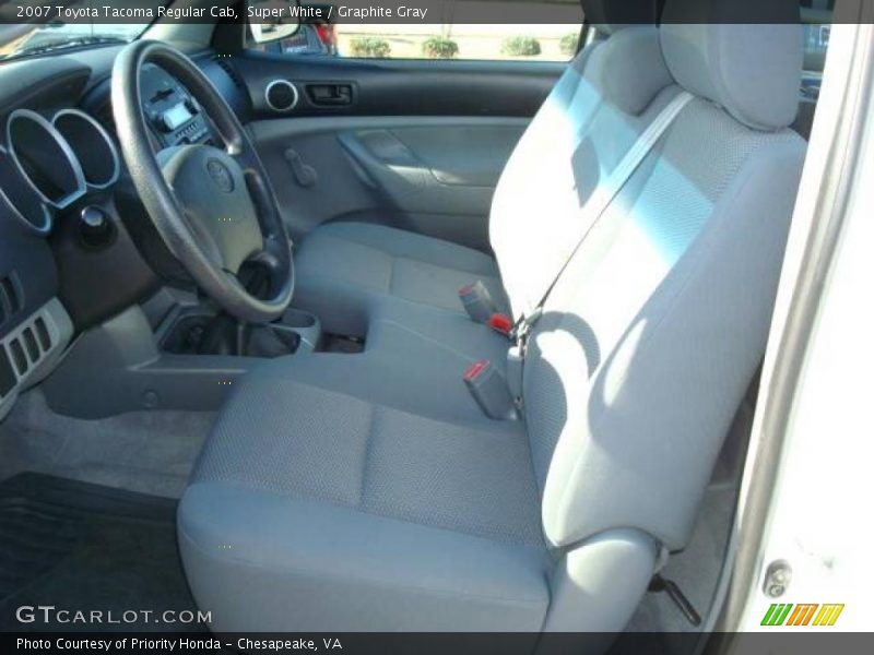 Super White / Graphite Gray 2007 Toyota Tacoma Regular Cab