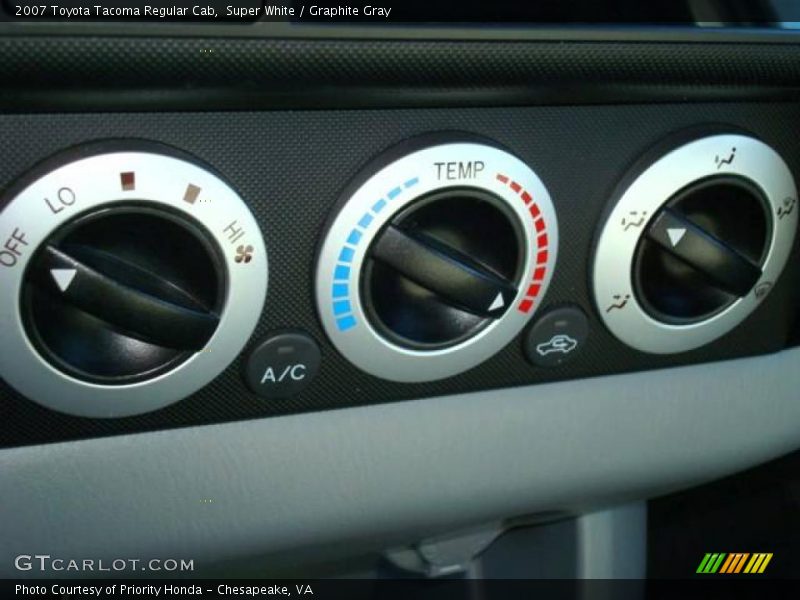 Super White / Graphite Gray 2007 Toyota Tacoma Regular Cab