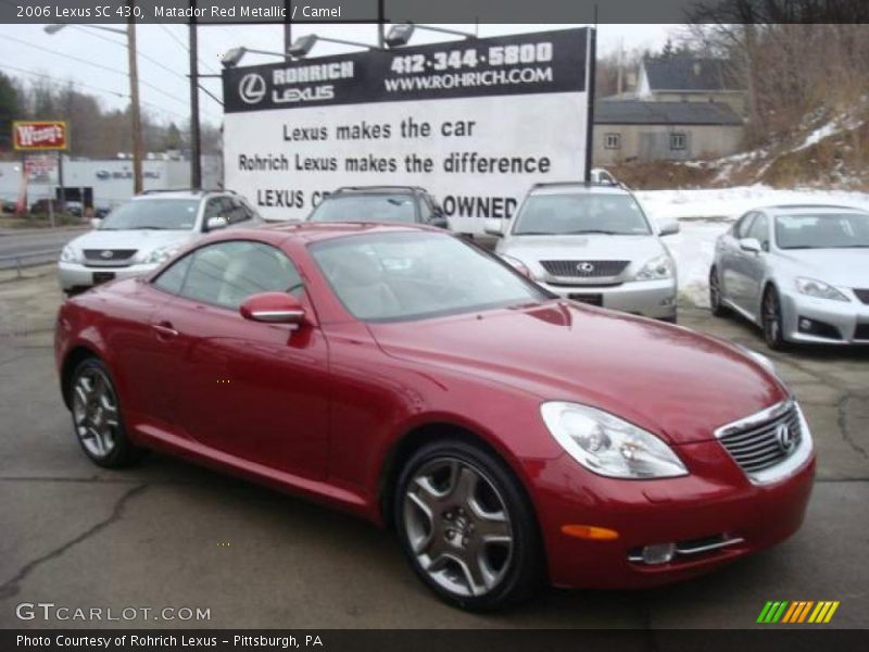 Matador Red Metallic / Camel 2006 Lexus SC 430