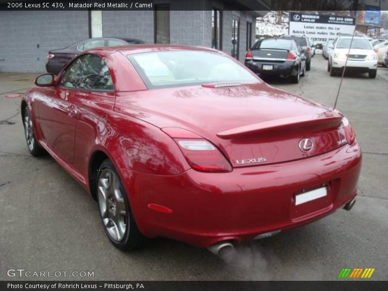Matador Red Metallic / Camel 2006 Lexus SC 430