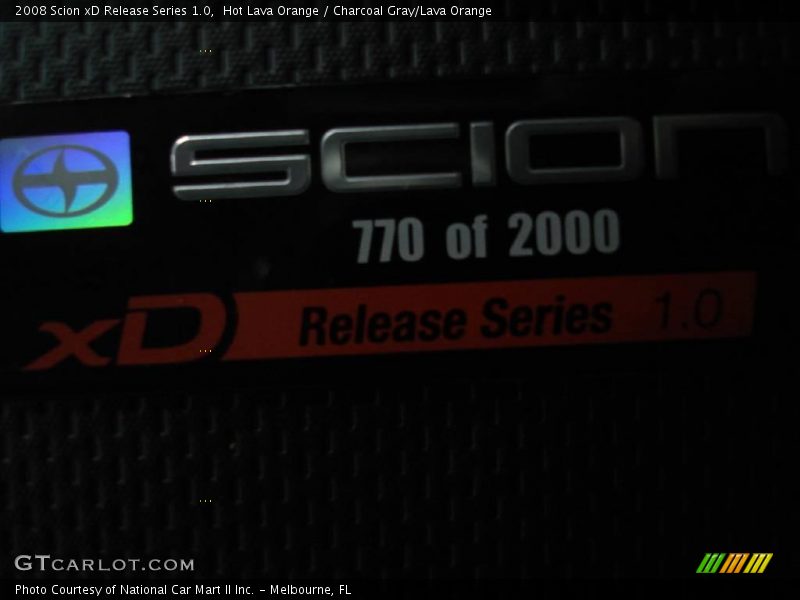 Hot Lava Orange / Charcoal Gray/Lava Orange 2008 Scion xD Release Series 1.0