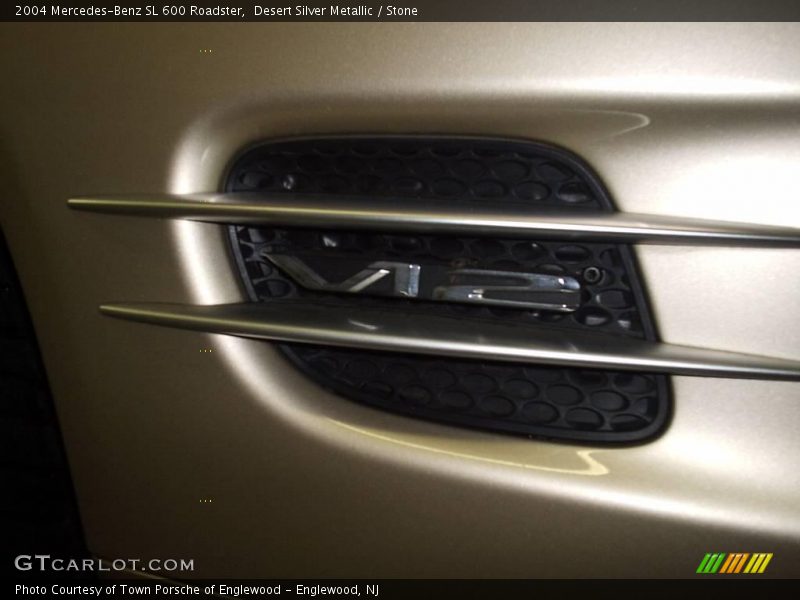 Desert Silver Metallic / Stone 2004 Mercedes-Benz SL 600 Roadster