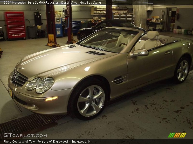 Desert Silver Metallic / Stone 2004 Mercedes-Benz SL 600 Roadster