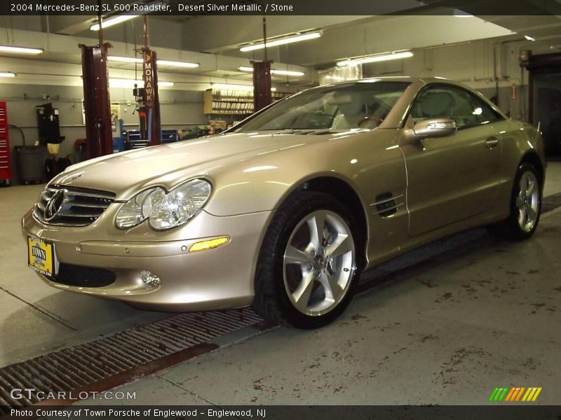 Desert Silver Metallic / Stone 2004 Mercedes-Benz SL 600 Roadster